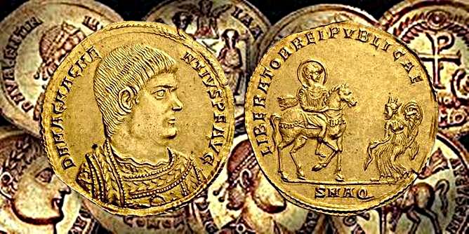 Стефан Пройнов: Златен медальон на Магнеций 350 – 353г. 
